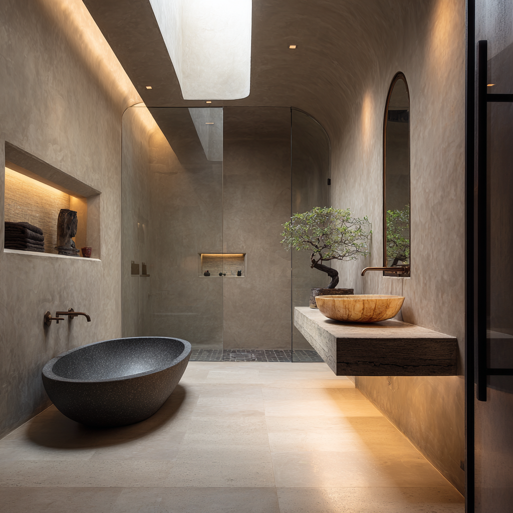 Minimalist luxury bathroom
